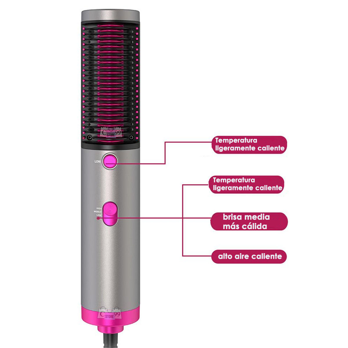 Miniatura 7 de Secador Plancha y Peine de aire caliente
